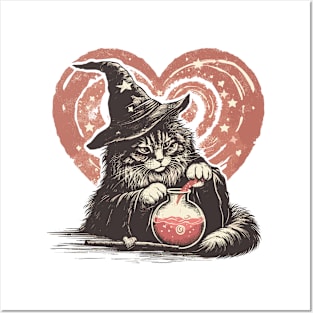 Maine coon wizard of love Posters and Art